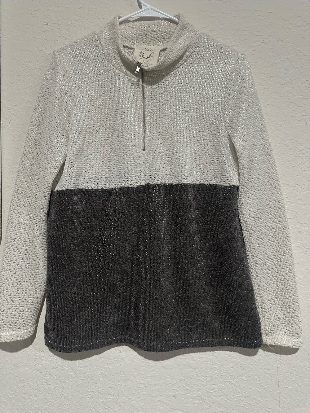 Fantastic Fawn Cream Metallic-Thread Sweater